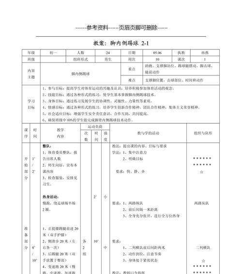 足球花式动作连招技巧教学（掌握足球花式动作的技巧和连招秘籍）